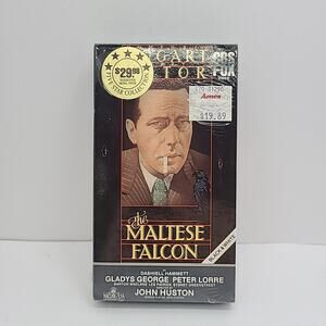 Vintage 80s Maltese Falcon VHS 1984 CBS FOX Watermark Factory Sealed